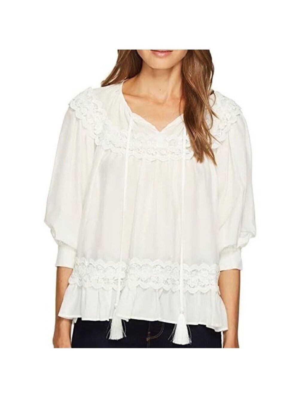 Kate SPADE New York Rambling Roses collection silk blouse. Size XS - Picture 2 of 10